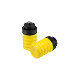 One-piece unit attached on one side used as an upgrade to factory bump stops