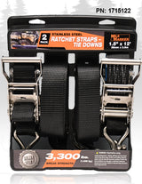 1.5IN x 12ft Stainless Ratchet Strap (2-pack)