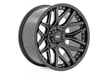 Rough Country 95 Series Wheel/Machined One-Piece/Gloss Black/20x10/6x5.5/-25mm