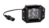Led Cube Lights Flush Mount (Pair), Spot Beam, With Wiring Harness