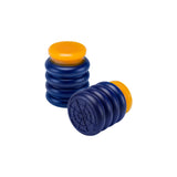 One-piece unit attached on one side used as an upgrade to factory bump stops