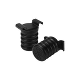 One-piece unit attached on one side used as an upgrade to factory bump stops