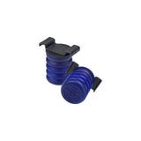 One-piece unit attached on one side used as an upgrade to factory bump stops