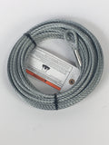 WIRE ROPE ASSEMBLY 1/4 Inch Diameter x 50 Foot Length