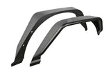 JEEP JL TUBE FENDERS RR STL PWDRCOAT BLK TEXTURE.